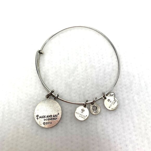 Alex and Ani Friend Flower Charm Bracelet - Silver, Expands 2"- 3.5" - Picture 2 of 2